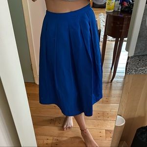 Lord & Taylor Royal Blue Pleated Skirt